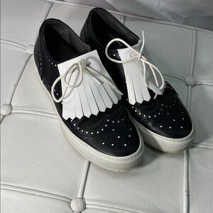 Robert Clergerie Black and White Loafers